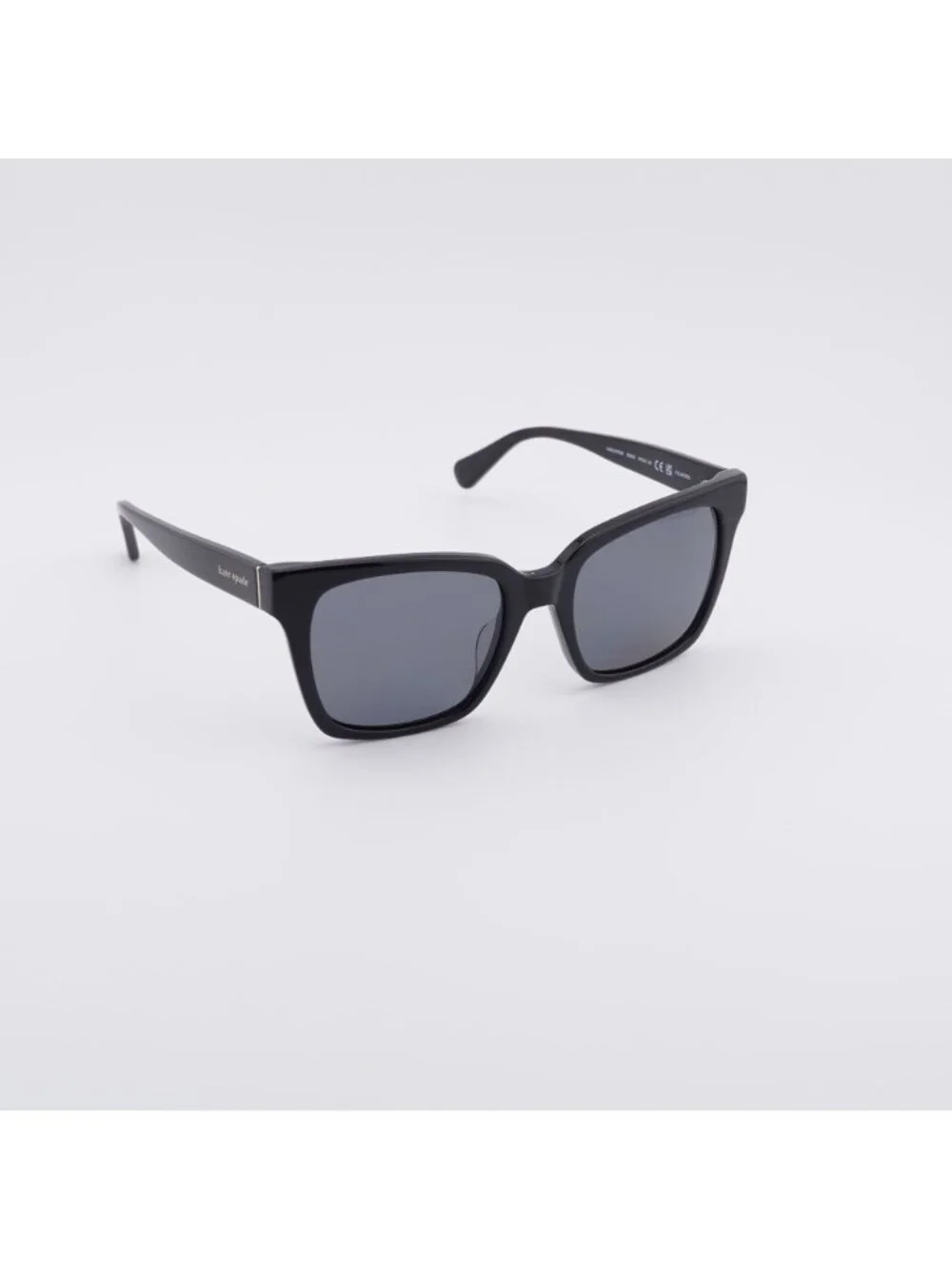 Kate Spade HARLOW/G/S 02M2 M9 Sunglasses Black Square Frame, Grey Polarized Lens